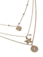 Aela Goldfarben mehrreihige Seestern-Halskette - Bild 3 von 3