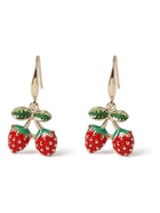 Aela røde jordbærdråpeøreringer - Bilde 1 av 3