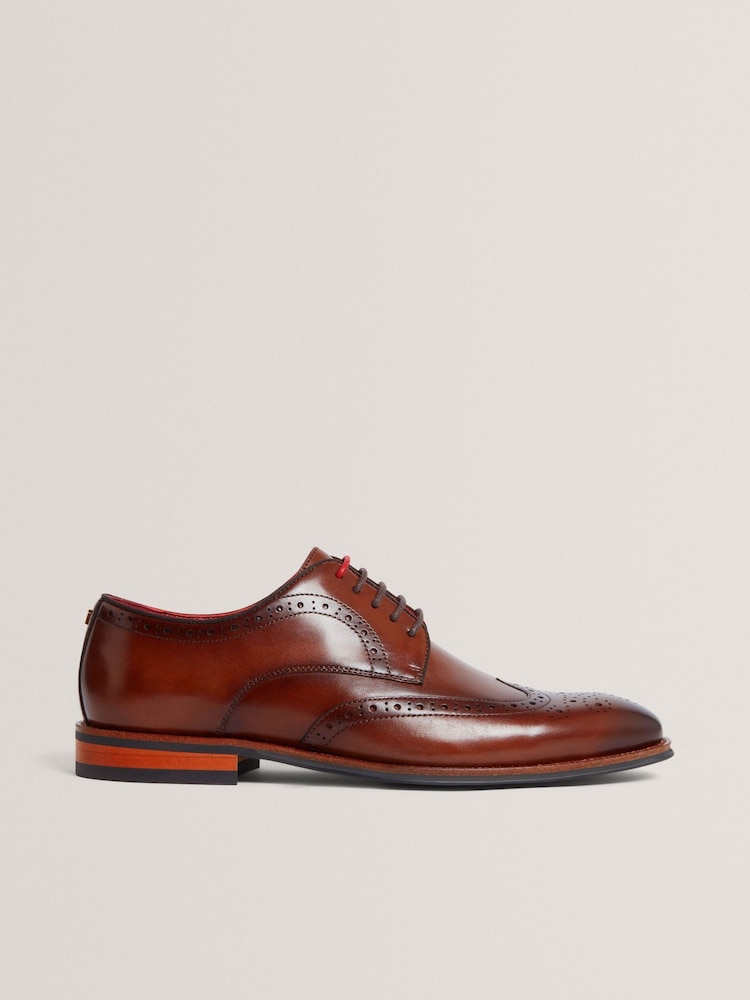 Ted Baker Brown Markuse - Brogue Derby Formal Shoes - Image 2 of 4