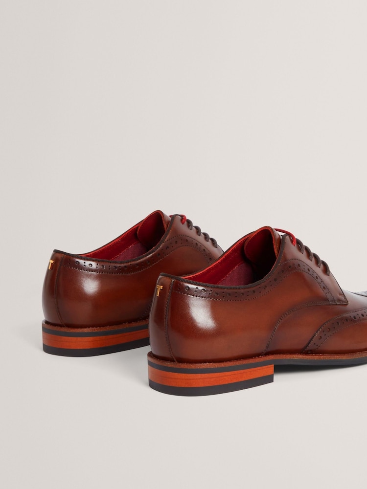 Ted Baker Brown Markuse - Brogue Derby Formal Shoes - Image 4 of 4