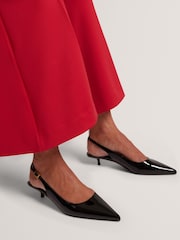 Ted Baker Black Kitiy - Sling Back Kitten Heels - Image 1 of 5
