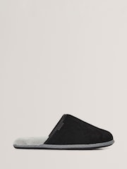 Ted Baker Black Peterr - Suede Mule Slippers - Image 1 of 4