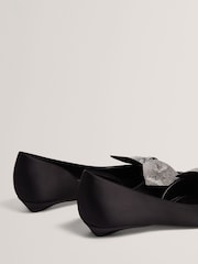Ted Baker Black Crissly - Embellished Bow Flat Shoe - Image 5 of 5