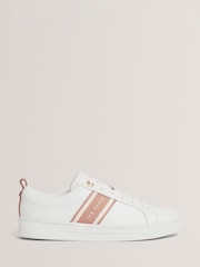 Ted Baker White Bailly Webbing Detail Trainers - Image 1 of 2