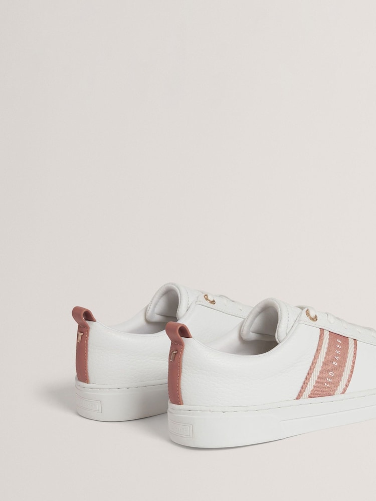 Ted Baker White Bailly Webbing Detail Trainers - Image 2 of 2