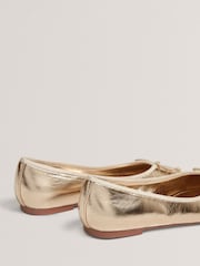 Ted Baker Gold Balleri - Leather Ballet Flats - Image 4 of 5