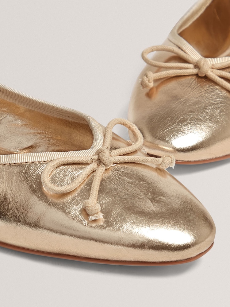 Ted Baker Gold Balleri - Leather Ballet Flats - Image 5 of 5