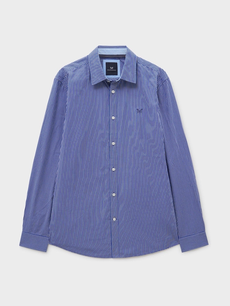 Crew Clothing Company Blue Crew Classic Micro Stripe Shirt - Image 5 of 5 Crew Clothing Company Blue Crew Classic Micro Stripe Shirt - Image 5 of 5
