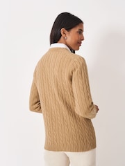 Crew Clothing Company Brown Harmony Crew Neck Jumper - Image 2 of 5