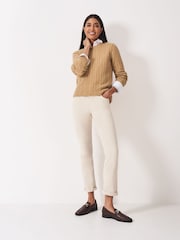 Crew Clothing Company Brown Harmony Crew Neck Jumper - Image 3 of 5