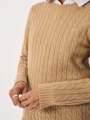 Crew Clothing Company Brown Harmony Crew Neck Jumper - Image 4 of 5