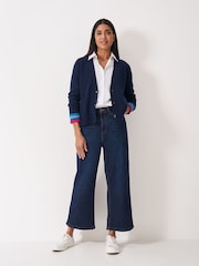 Crew Clothing Company Blue Harmony Relaxed V-Neck Cardigan - Image 3 of 5