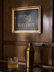 Gold Way Out Sign Wall Art - Image 2 of 5