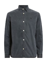 AllSaints Black Bodhi Long Sleeve Overshirt - Image 8 of 8