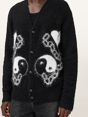 AllSaints Black Reflection Cardigan - Image 3 of 8