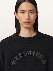 AllSaints Black Curv Crew Jumper - Image 6 of 8