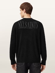 AllSaints Black Skelli Crew Jumper - Image 2 of 8