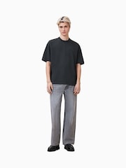 AllSaints Grey Xander Short Sleeve Crew Jumper - Image 3 of 5