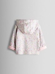 JoJo Maman Bébé Light Pink Bunny Ditsy Reversible Hoodie - Image 5 of 9