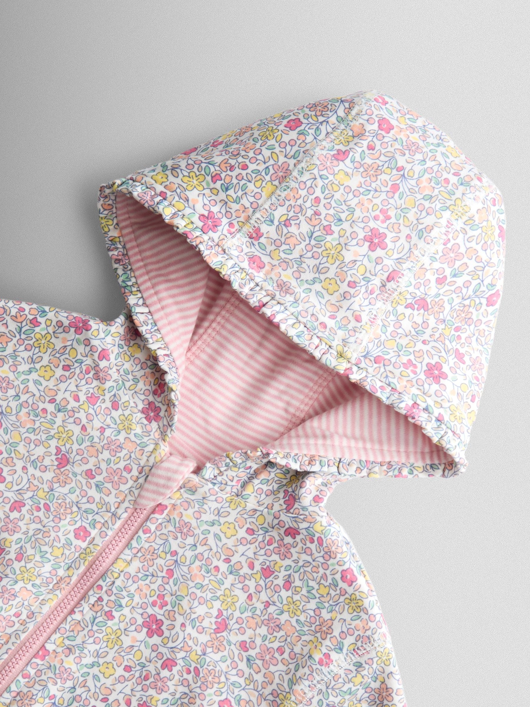 Buy JoJo Maman Bébé Light Pink Bunny Ditsy Reversible Hoodie from