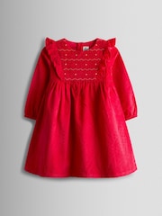 JoJo Maman Bébé Red Appliqué Tulle Party Dress - Image 1 of 5