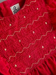 JoJo Maman Bébé Red Appliqué Tulle Party Dress - Image 4 of 5