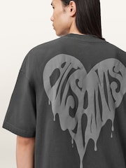 AllSaints Black Trip Short Sleeve Crew T-Shirt - Image 7 of 9