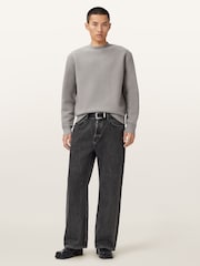 AllSaints Grey Marko Crew Jumper - Image 3 of 9