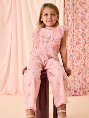 JoJo Maman Bébé Tulle Embroidered Party Jumpsuit - Bild 1 von 4