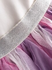 JoJo Maman Bébé Apple Unicorn Appliqué Top And Tulle Skirt Set - Image 7 of 8