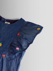 لباس قطعة واحدة بكشكشة على الكُم من JoJo Maman Bébé - صورة 3 من 4