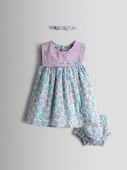 JoJo Maman Bébé Ditsy Floral Sailor Baby Dress and Headband Set - Bild 1 von 8