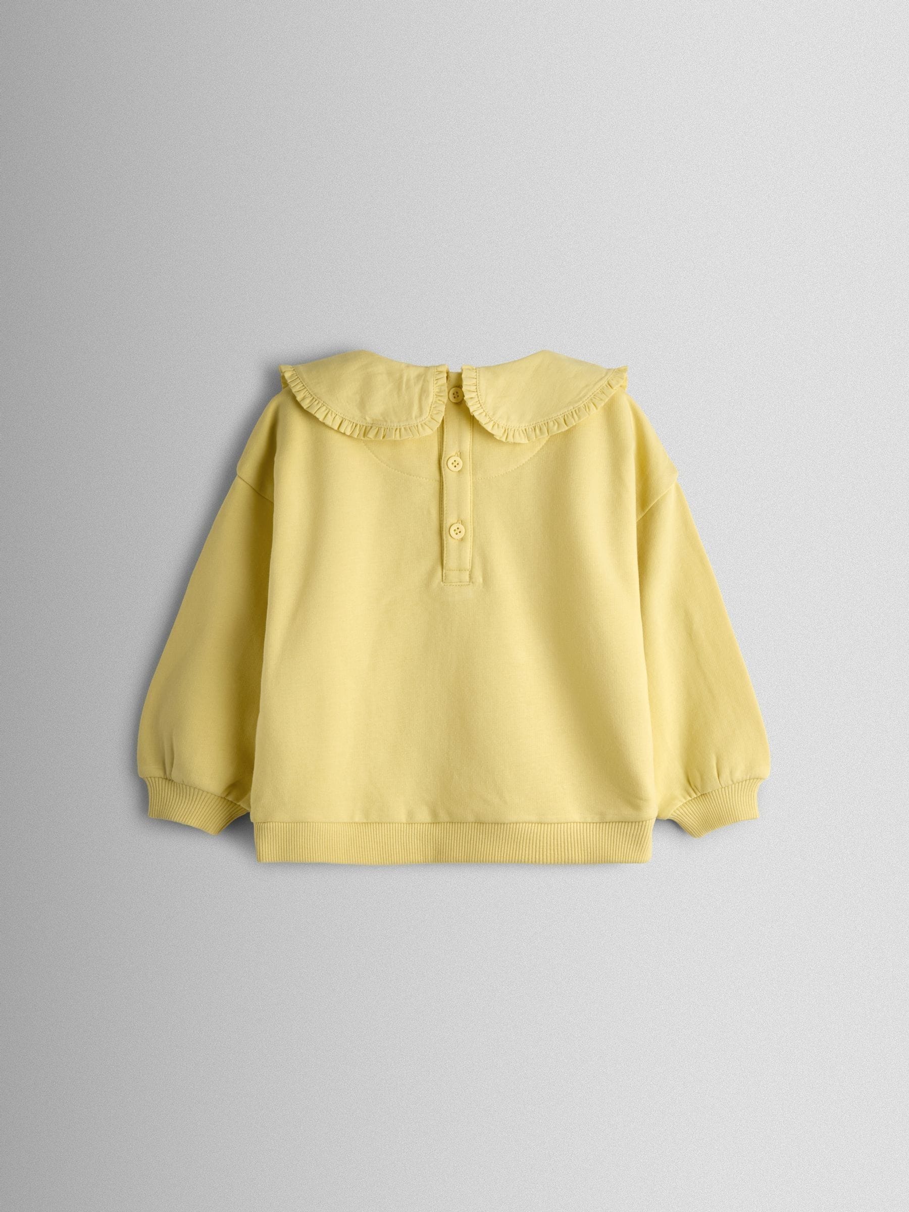 Buy JoJo Maman Bébé Yellow Bunny Appliqué Collared Sweatshirt from