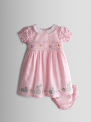JoJo Maman Bébé Applique Smocked Dress - Bild 1 von 7