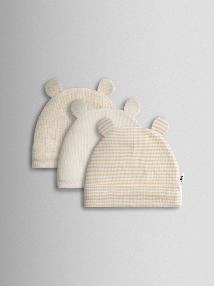JoJo Maman Bébé 3-Pack Bear Hat - صورة 1 من 10 JoJo Maman Bébé 3-Pack Bear Hat - صورة 1 من 10