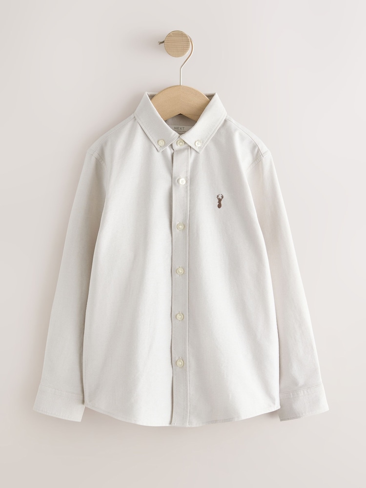 Neutral Single Premium Oxford Shirt (3-16yrs) - Image 1 of 4