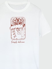 Brands In White Sardines Simply Delicious Graphic T-Shirt - Image 4 of 5