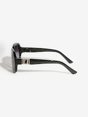 Lipsy Black Wrap Around Sunglasses - Image 2 of 3