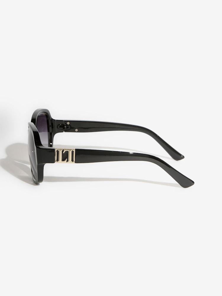 Lipsy Black Wrap Around Sunglasses - Image 2 of 3