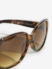 Lipsy Brown Wrap Around Sunglasses - Image 3 of 3