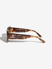 Lipsy Brown Chunky Slim Sunglasses - Image 4 of 5