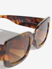 Lipsy Brown Chunky Slim Sunglasses - Image 5 of 5