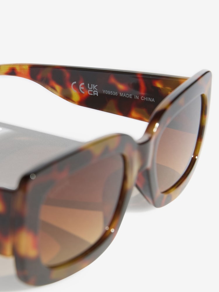 Lipsy Brown Chunky Slim Sunglasses - Image 5 of 5