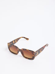 Lipsy Brown Chunky Slim Sunglasses - Image 6 of 6