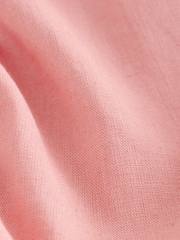 Coral Pink Short Sleeve Linen Blend Shirt (3-16yrs) - Image 4 of 4