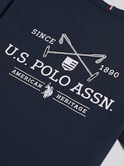 U.S. Polo Assn. Blue Mens Back Graphic T-Shirt - Image 9 of 10