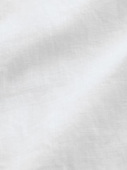 Balts - Short Sleeve Linen Blend Grandad Collar Shirt (3-16yrs) - Attēls 4 no 4