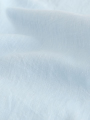 Pale Blue Short Sleeve Linen Blend Shirt (3-16yrs) - Image 3 of 4