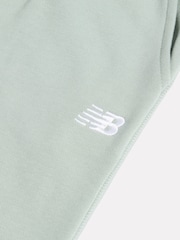 New Balance Green French Terry Small Logo Joggers - Image 8 of 8