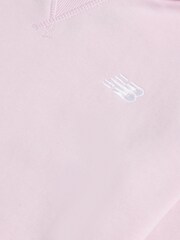 New Balance Pink Small French Terry Logo Hoodie - Image 8 of 8